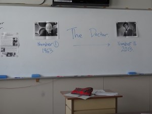 The white board awaits for the students,