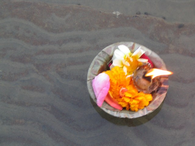 Offering on the Ganges, Varanasi
