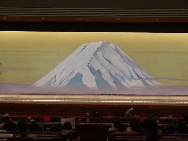 A Mount-Fuji Themed back drop for the stage