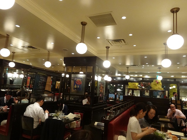 Inside the restaurant.