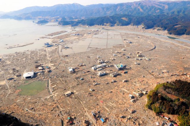 Rikuzentaka after the tsunami