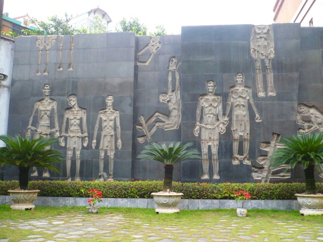 A mural inside the prison