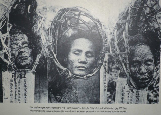 A rather gruesome reminder of what happened under French occupation.