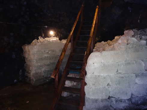 Stairs in the ice cave.