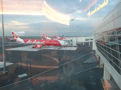 Air Asia Planes lined up at KLIA2