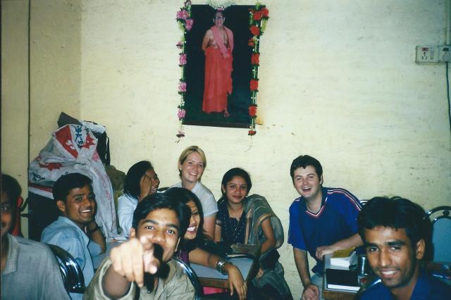 New friends in Mumbai, India, 2001