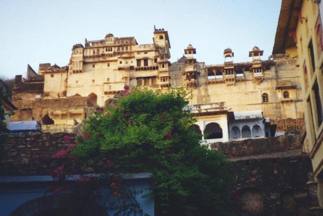 Buildings around the lake in Udaipur.