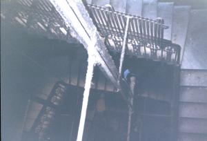 Stair well, outside the Cairo hostel.