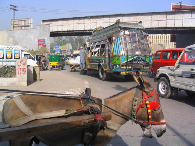 Bustling Peshawar.