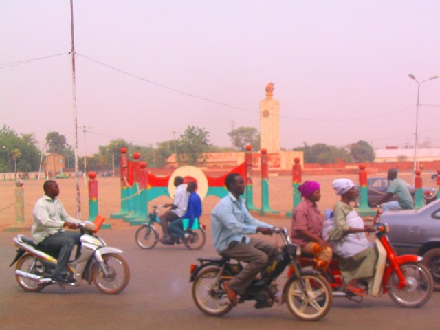 Motorbikes in Ouagadougou.