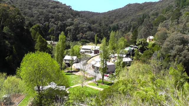 This is a capture from the filming of the town