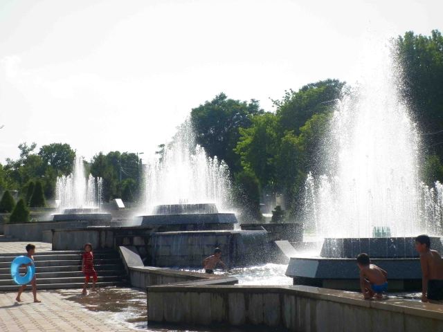 Fountains in Samarkand.