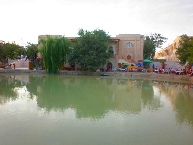 'Lake' in the main square, Bukhara.