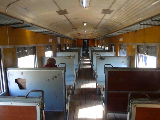 Carriage on the Pyin Oo Lwin train, standard class.