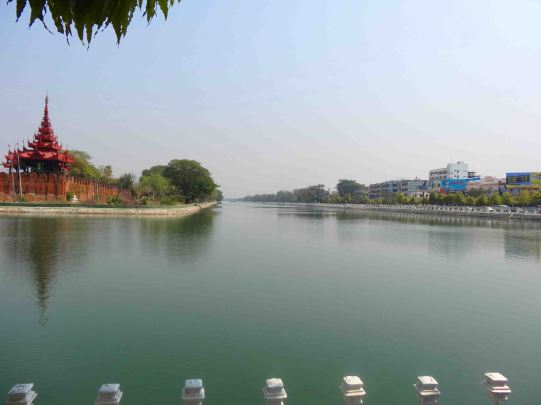 Moat around the citadel in Mandalay.