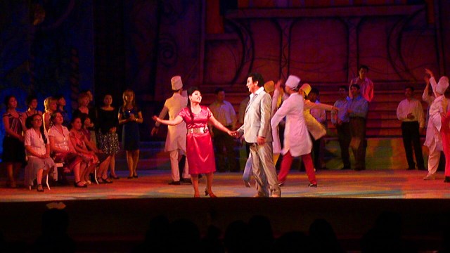 On stage at the Opera and Ballet Theatre.