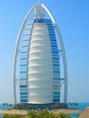 Burj-Al-Arab, one of Dubai's most distinctive buildings.