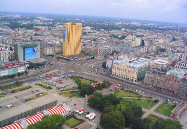 View from Palace of Science and Culture, Warsaw.