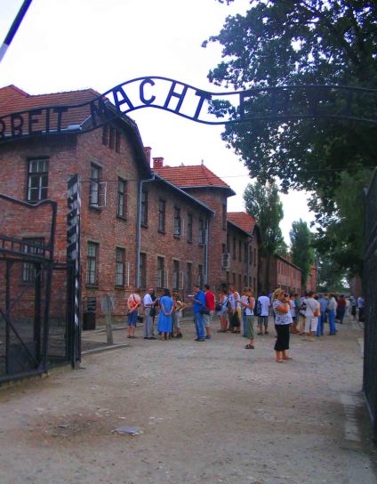 Entrance to Auchwitz.