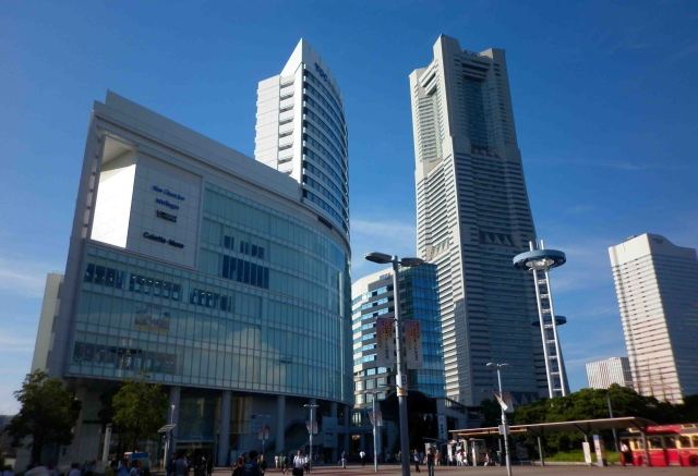Landmark Tower from below.