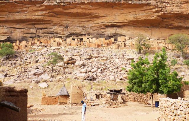 Houses in the cliff.