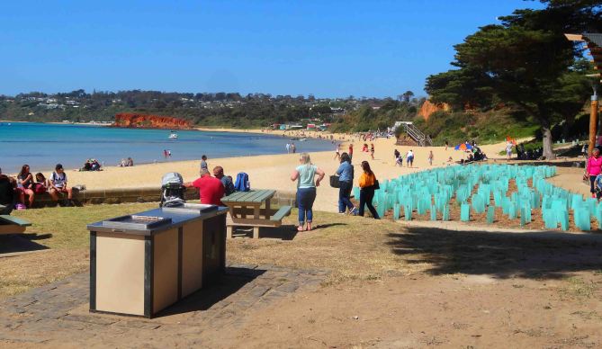 The beach at Mornington.
