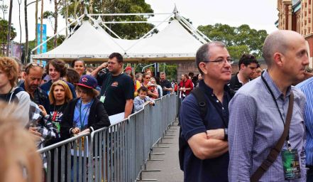 Line outside at 9am waiting to go in!