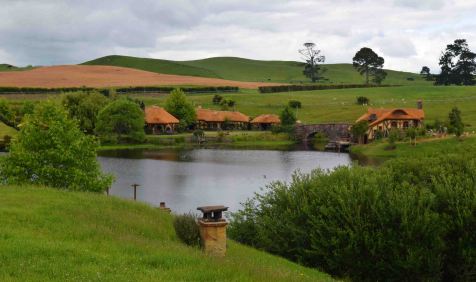 View across the hills to the Green Dragon.