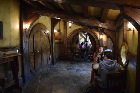 Inside the Green Dragon in Hobbiton.