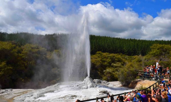 And WHOOSH! Up goes the geyser!