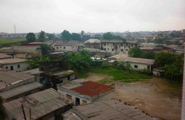 View from the hotel looking away from central Douala.