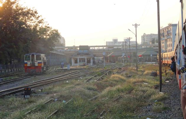 We approach Yangon Central at the end of the journey.