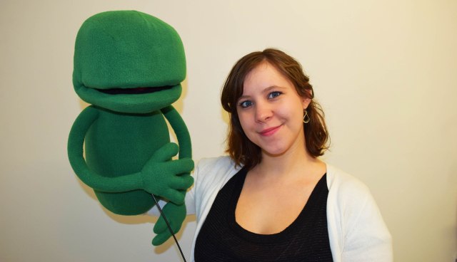 Caitlin with Green Rita.