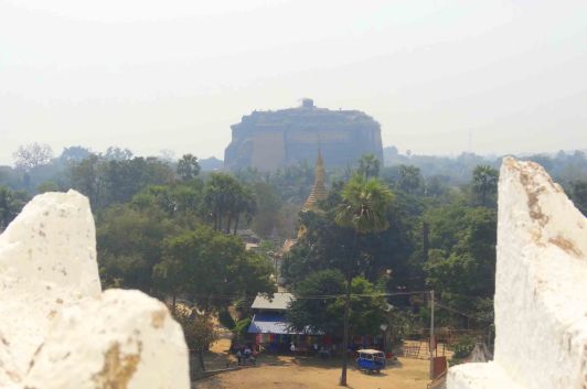 View of Mingun Paya from the temple.