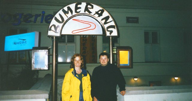 Here's a bar we found. Just had to get a photo taken outside it!