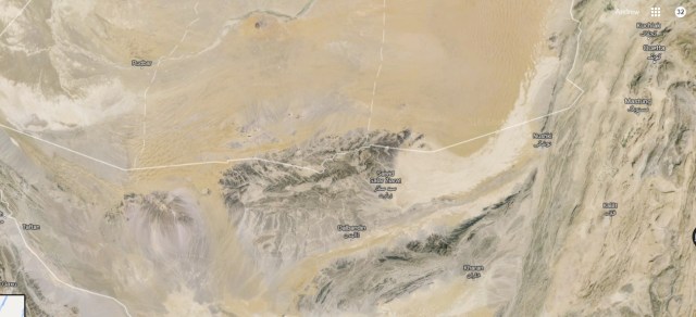 This is the terrain thanks to Google maps of the journey. Sorry there's not more photos!