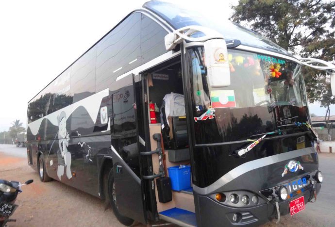 The night bus I took in Myanmar, from the outside.