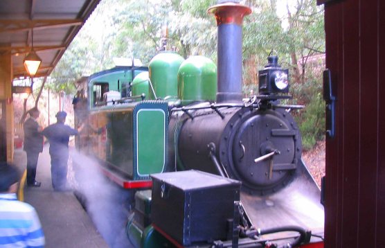 The classic Puffing Billy steam engine.