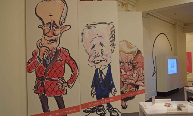 Political Cartoon exhibition. 