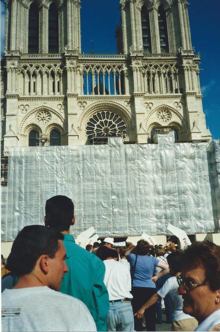 Waiting to get into Notre Dame