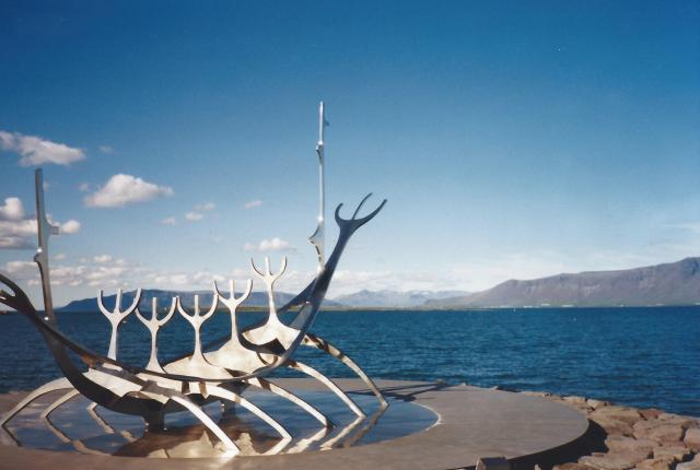 Across the bay in Reykjavik. 