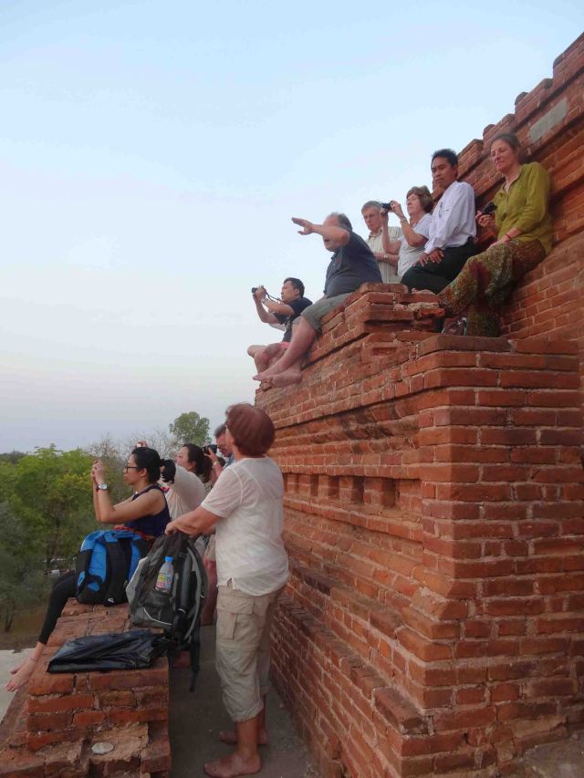 Watching the sun go down at Bagan.
