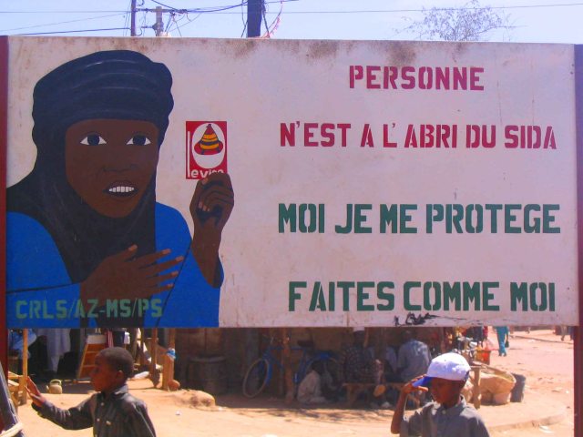 A warning in Agadez against AIDS (SIDA).
