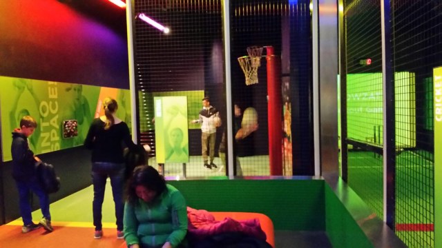 Netball fun in the interactive section.