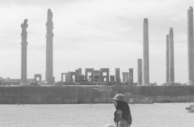 I go black and white in Persepolis.