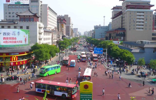 Xi'an from the city walls.