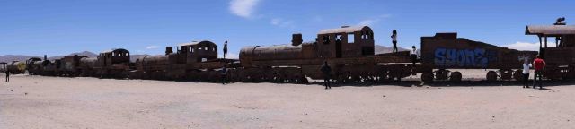 Train graveyard, just outside Uyuni town.
