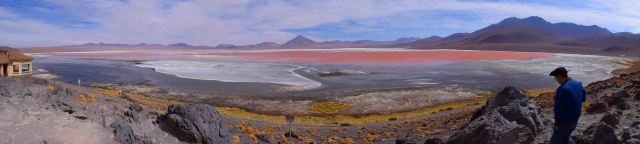 Sulphur leaks upwards into the lake.