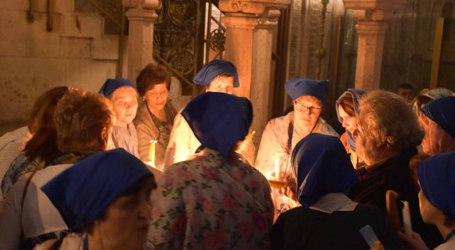 Inside the Church of the Holy Sepulchre